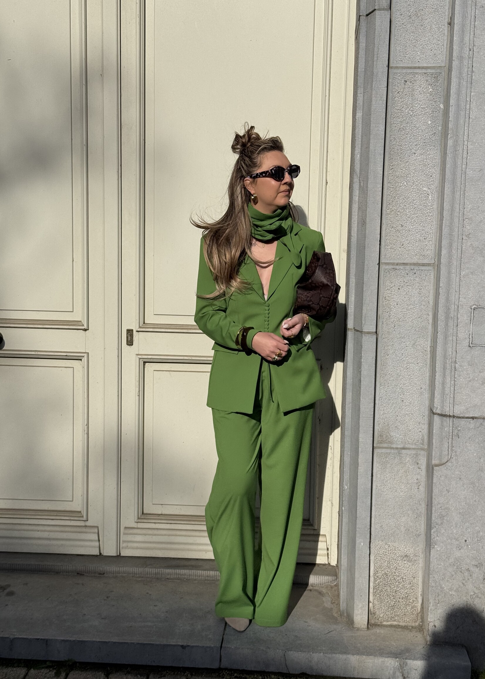 Amie blazer + sjaal - Green