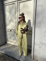 Charlotte stripe trousers - Light green SIZE M/L