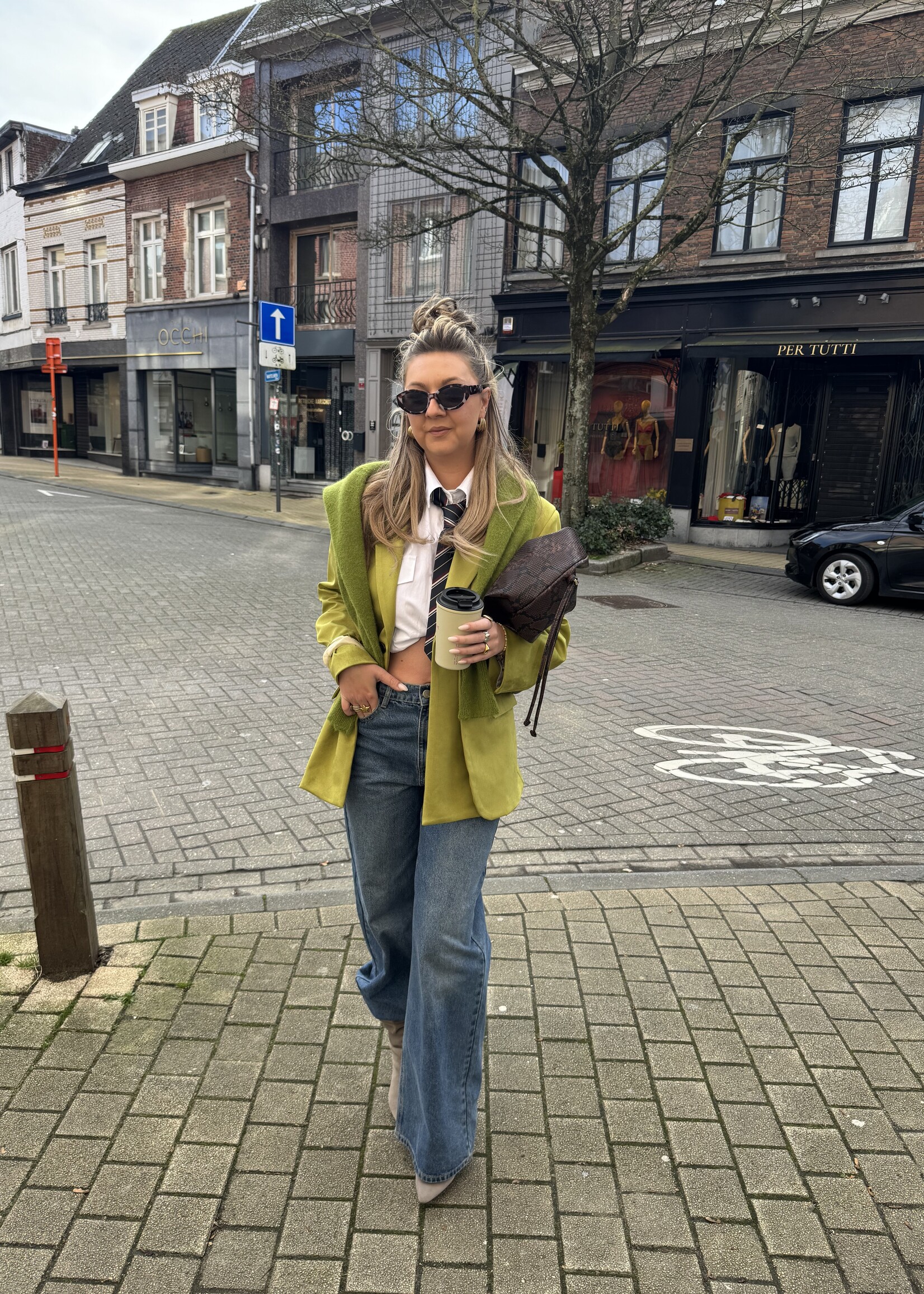 Avril wide leg Jeans - Dark blue