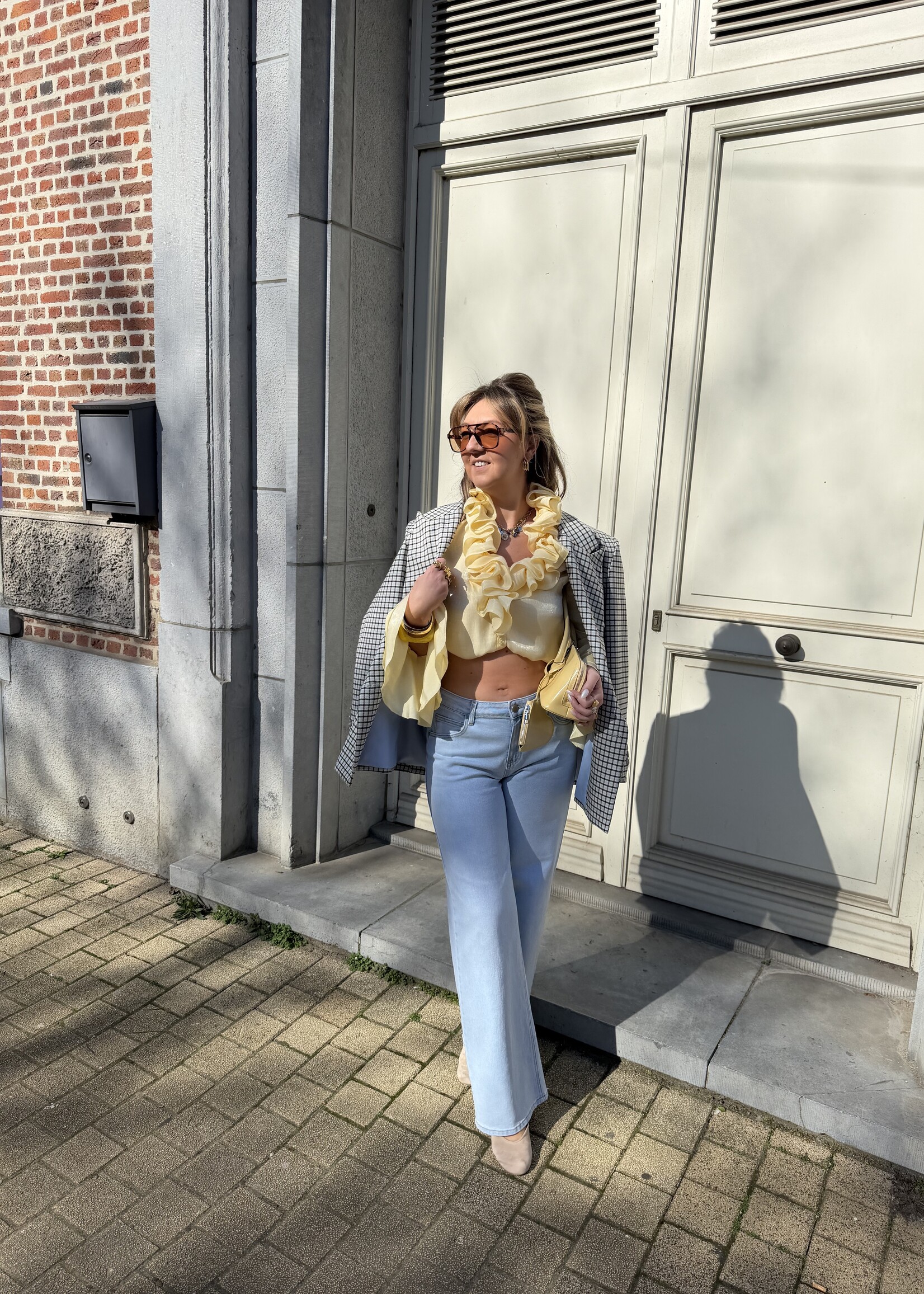 Laurien wide leg jeans - Light blue