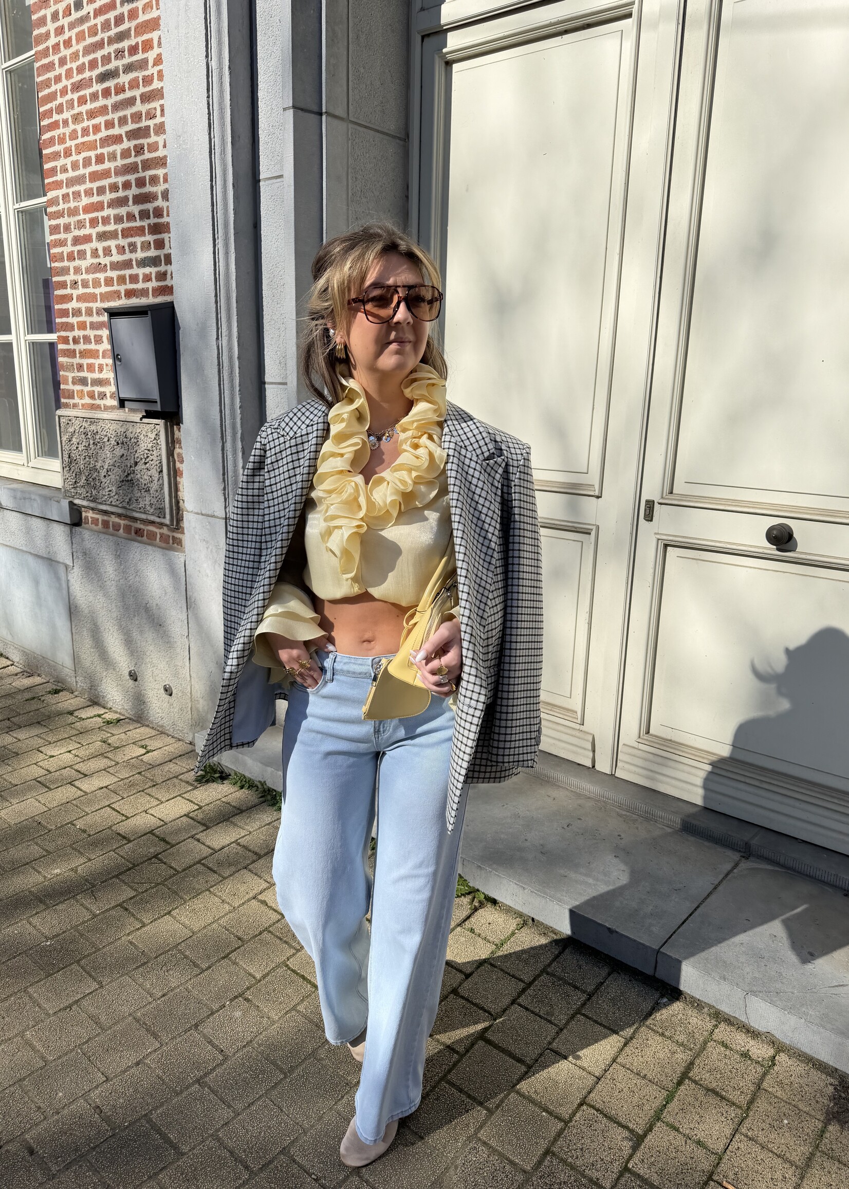 Laurien wide leg jeans - Light blue