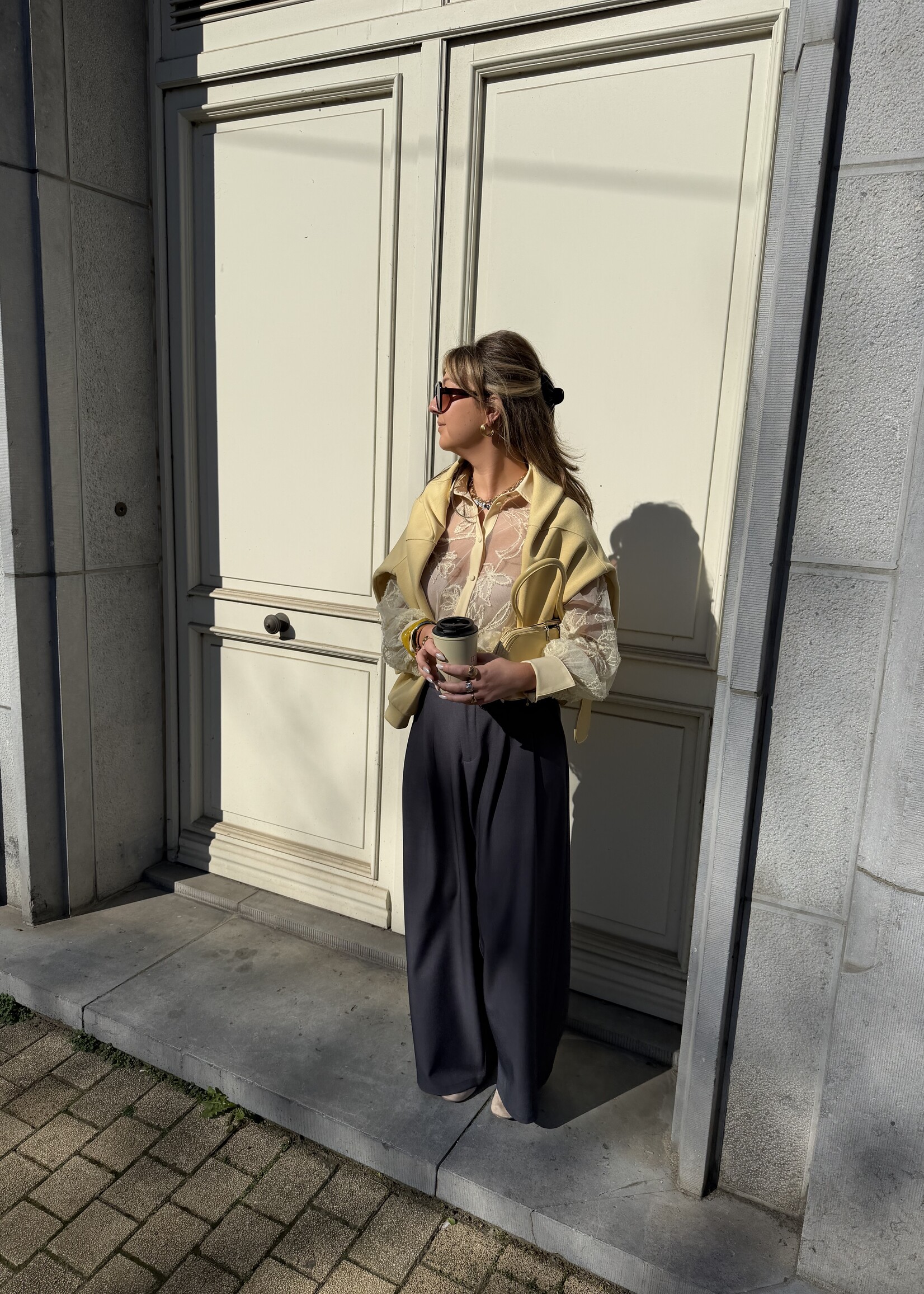 Celiena wide leg trousers - Grey