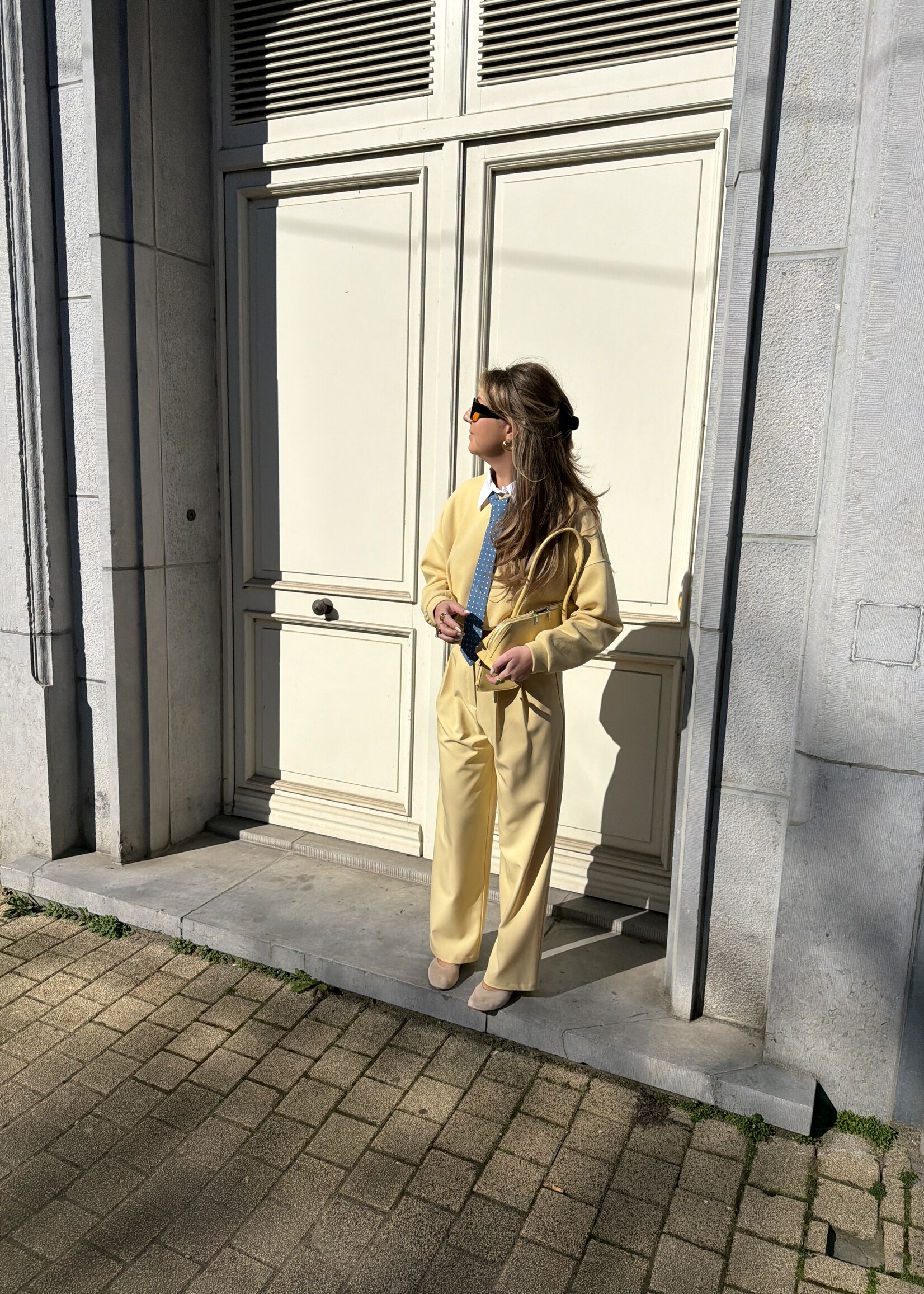 Celiena wide leg trousers - Light yellow