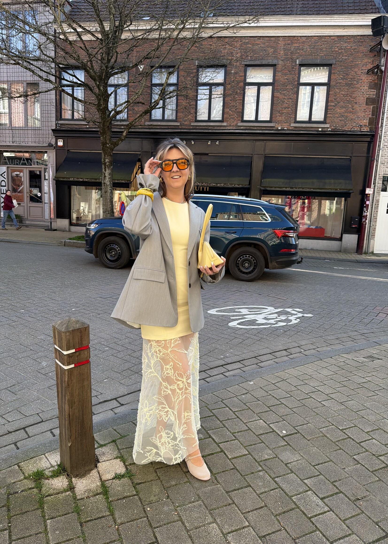 Colleta lace dress - Light yellow