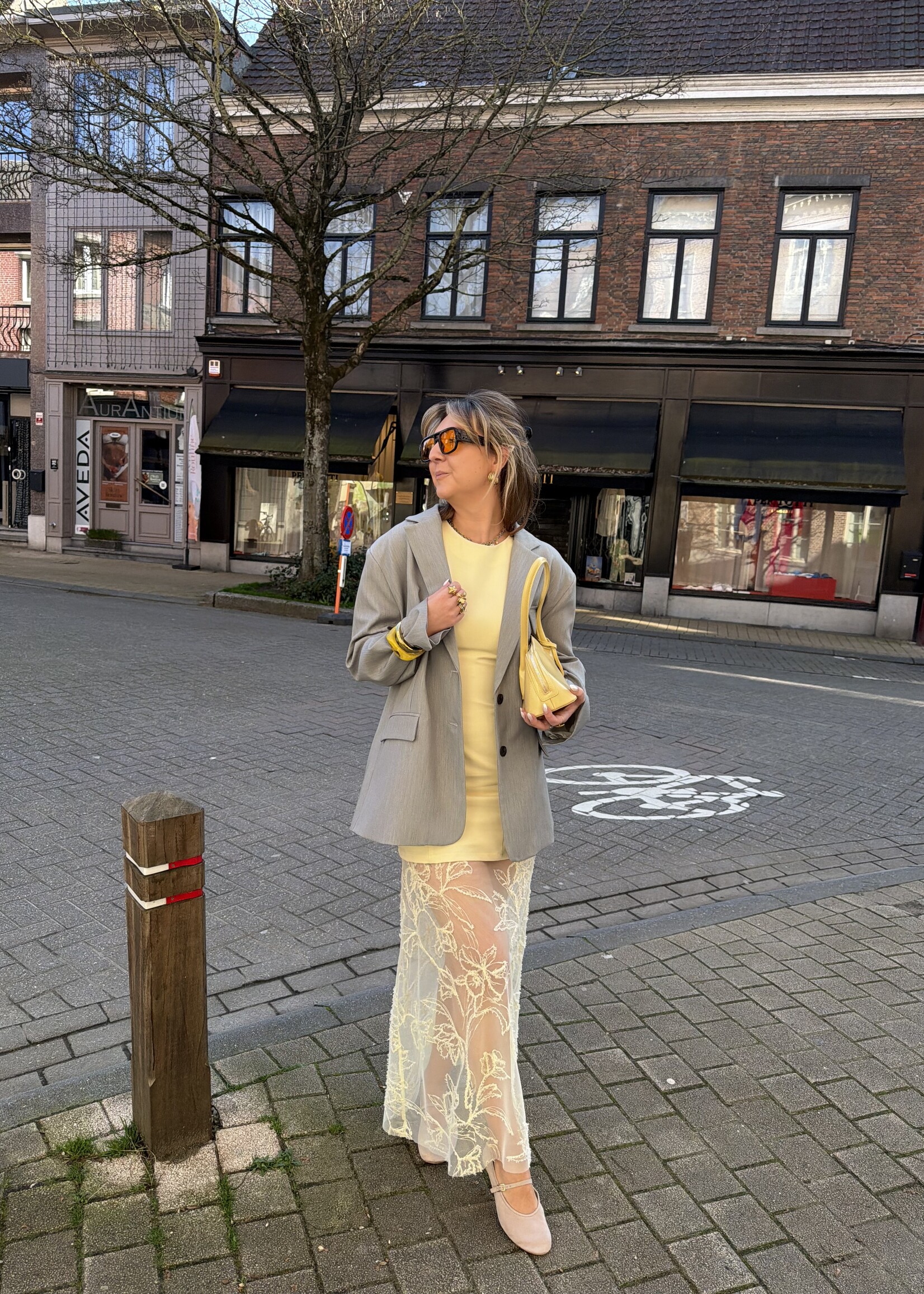 Colleta lace dress - Light yellow