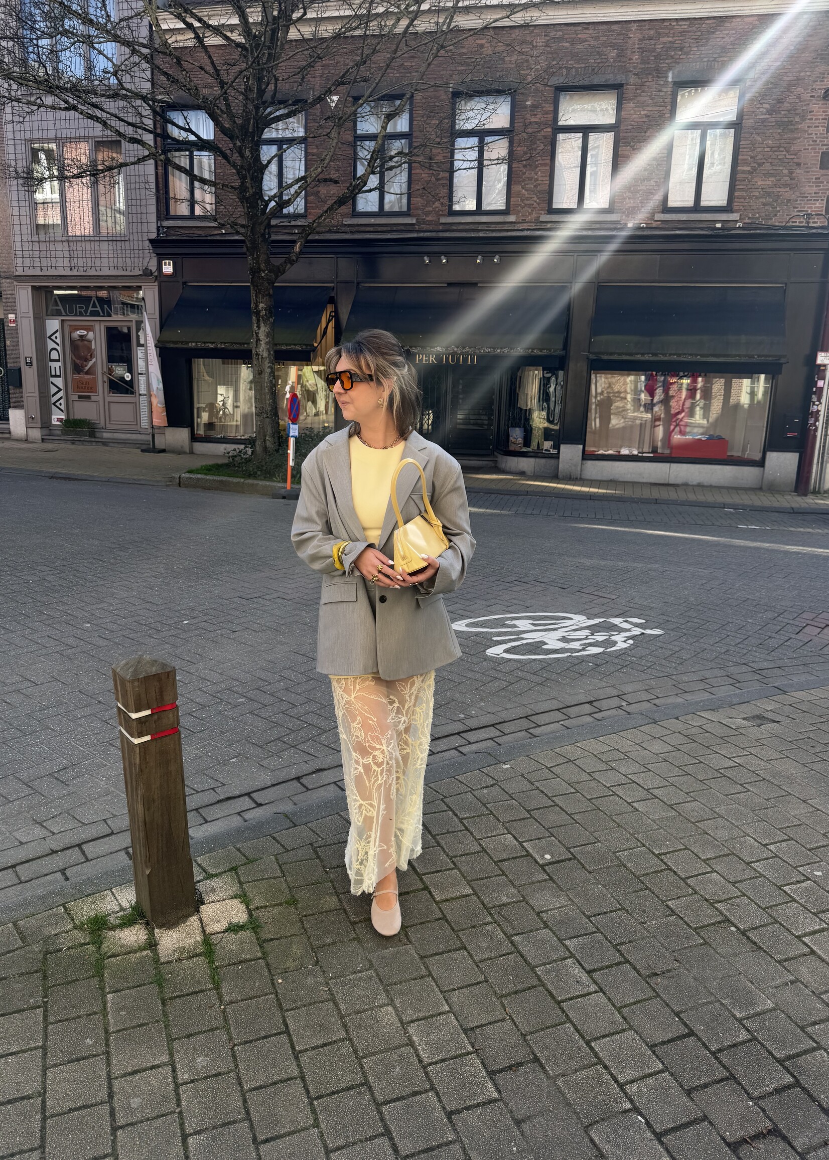 Colleta lace dress - Light yellow