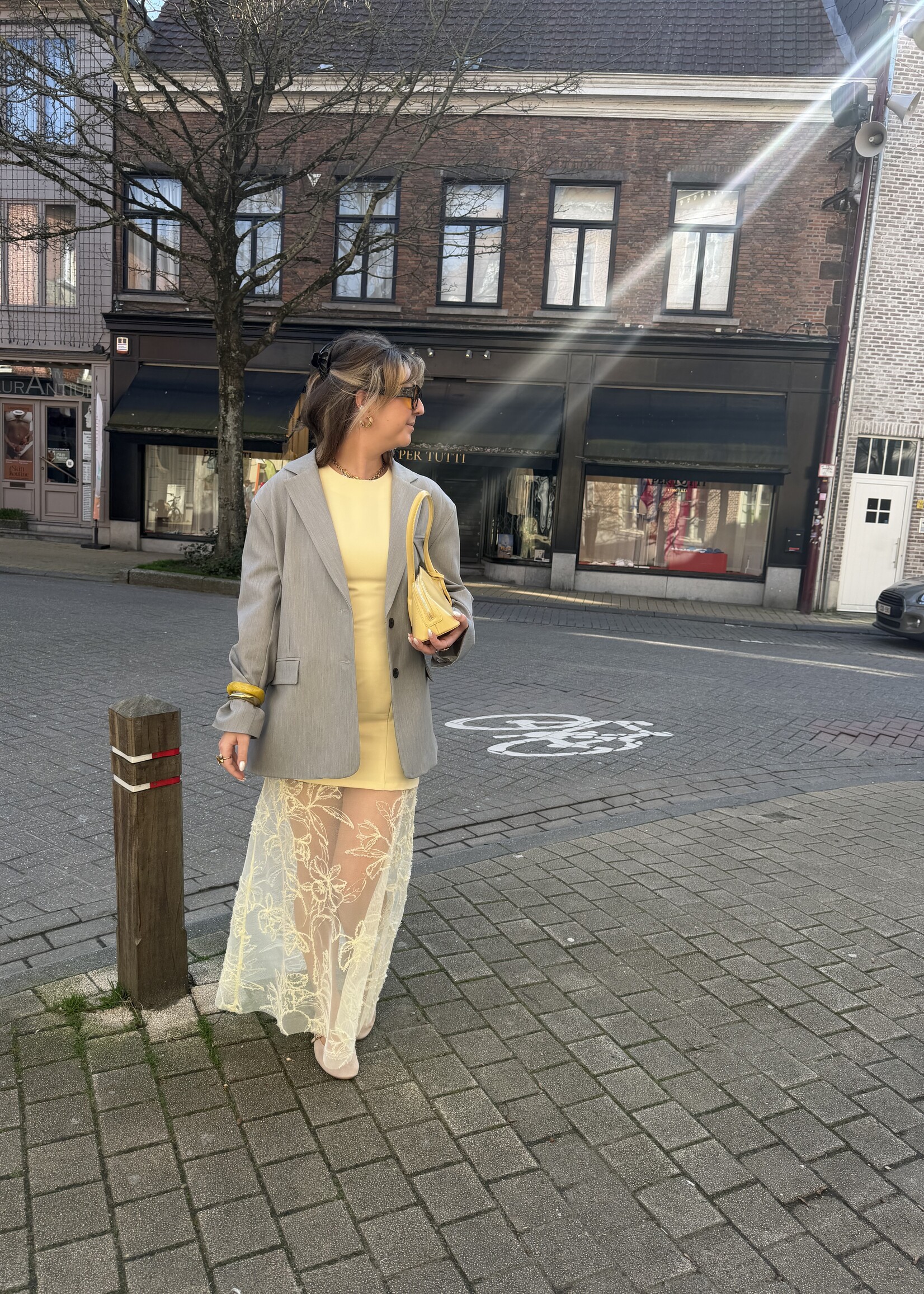 Annabelle oversized blazer - Grey TU