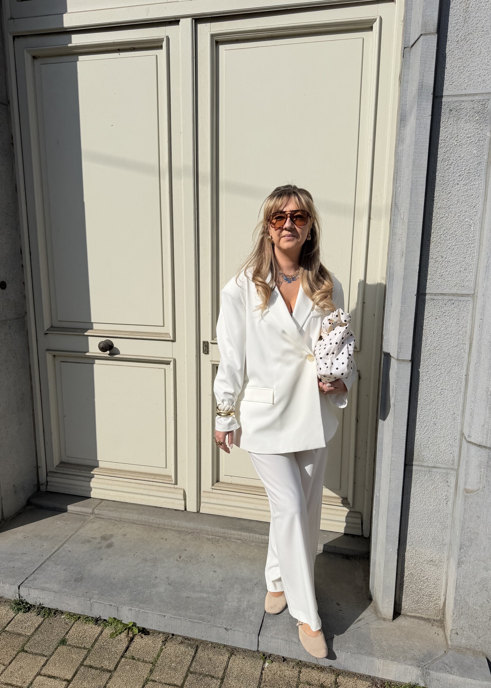 Milla oversized blazer - White TU