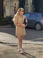 Julia denim jurk - Beige