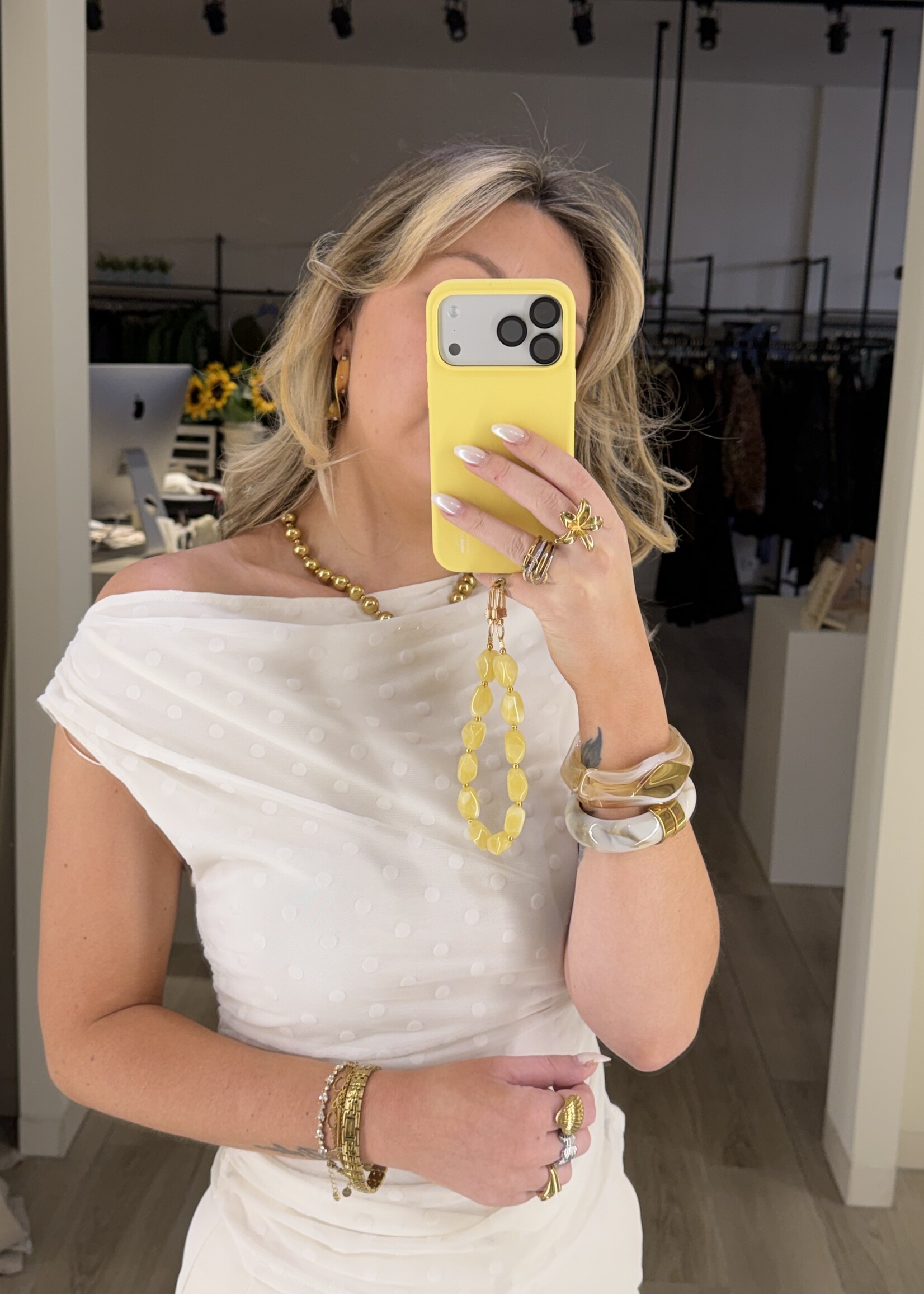 Astra polka dot top - Cream