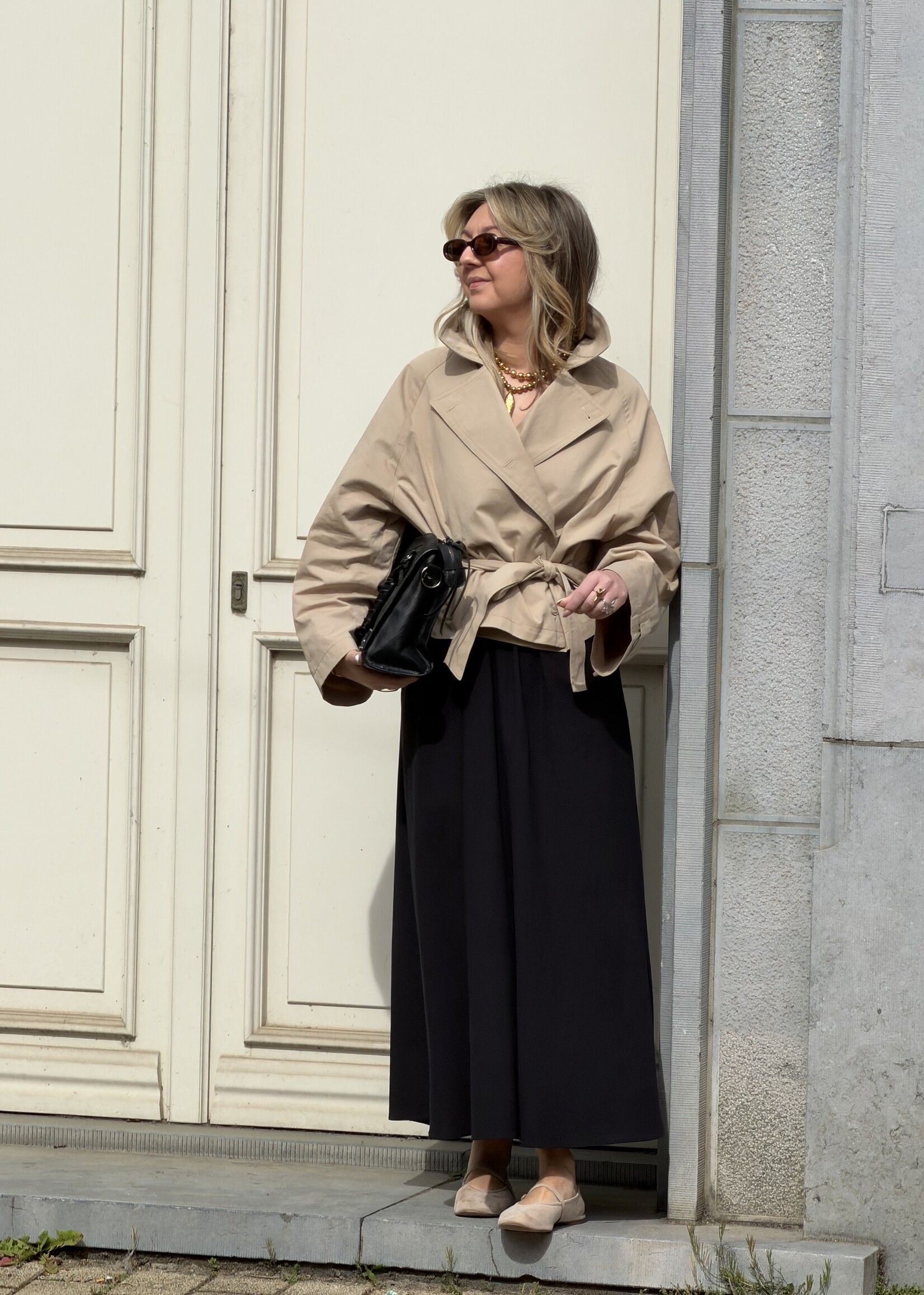 Feliena cropped trench coat - Beige TU