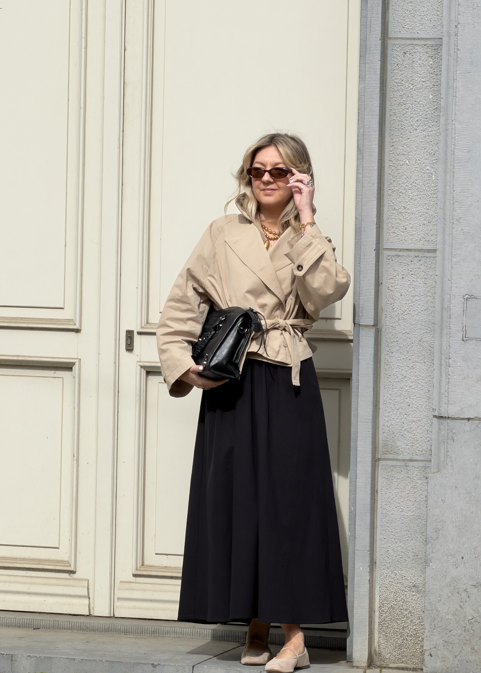 Feliena cropped trench coat - Beige TU
