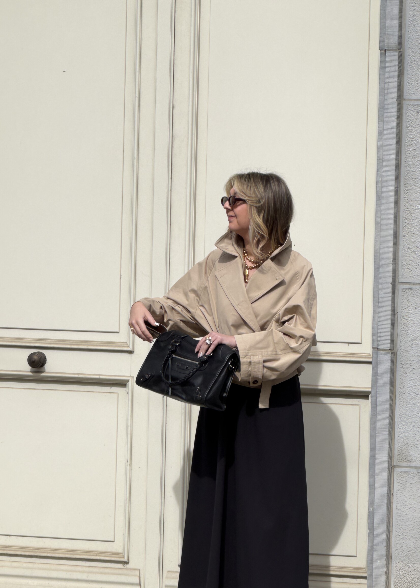 Feliena cropped trench coat - Beige TU