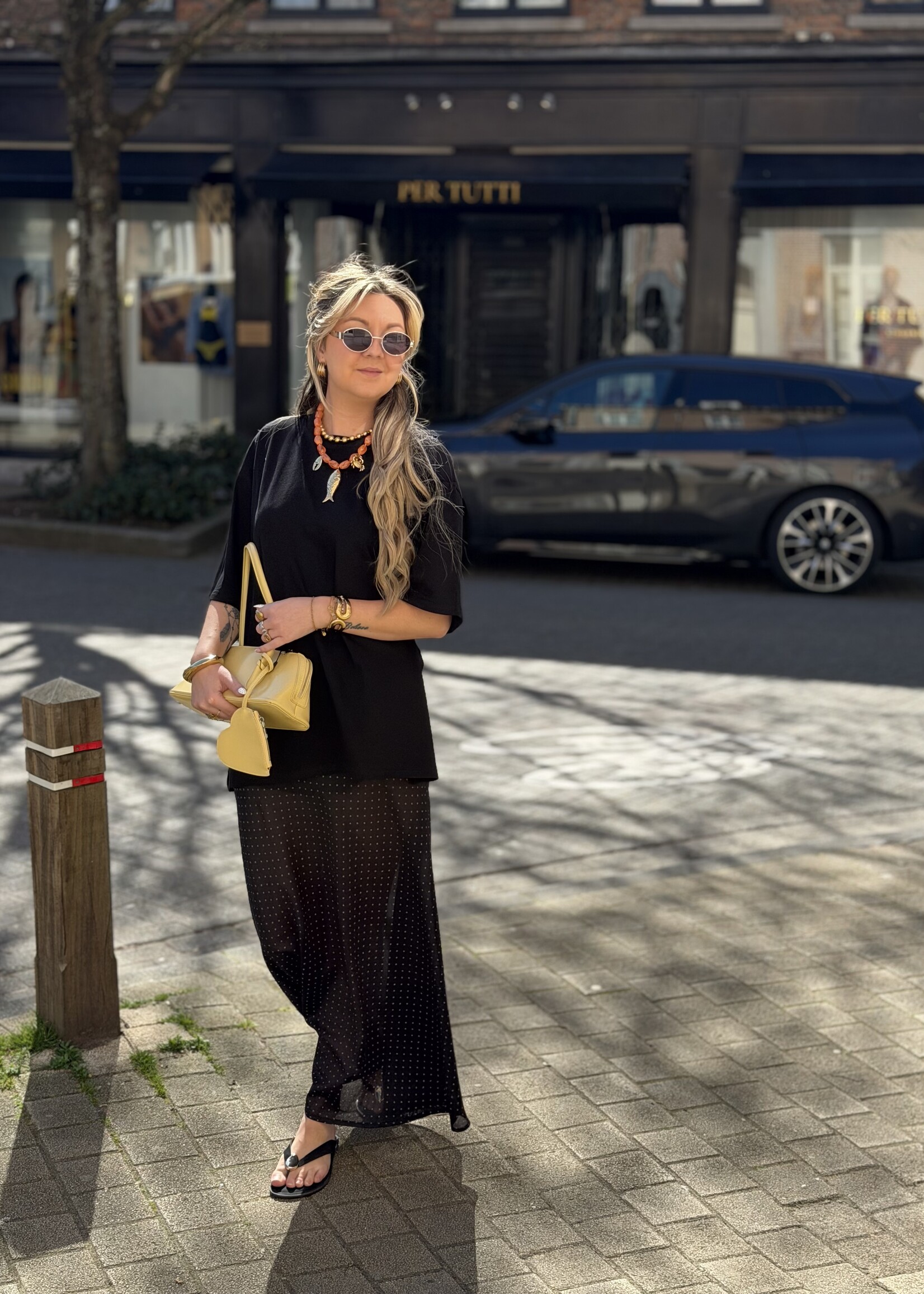 Daniera polka dot skirt - Black