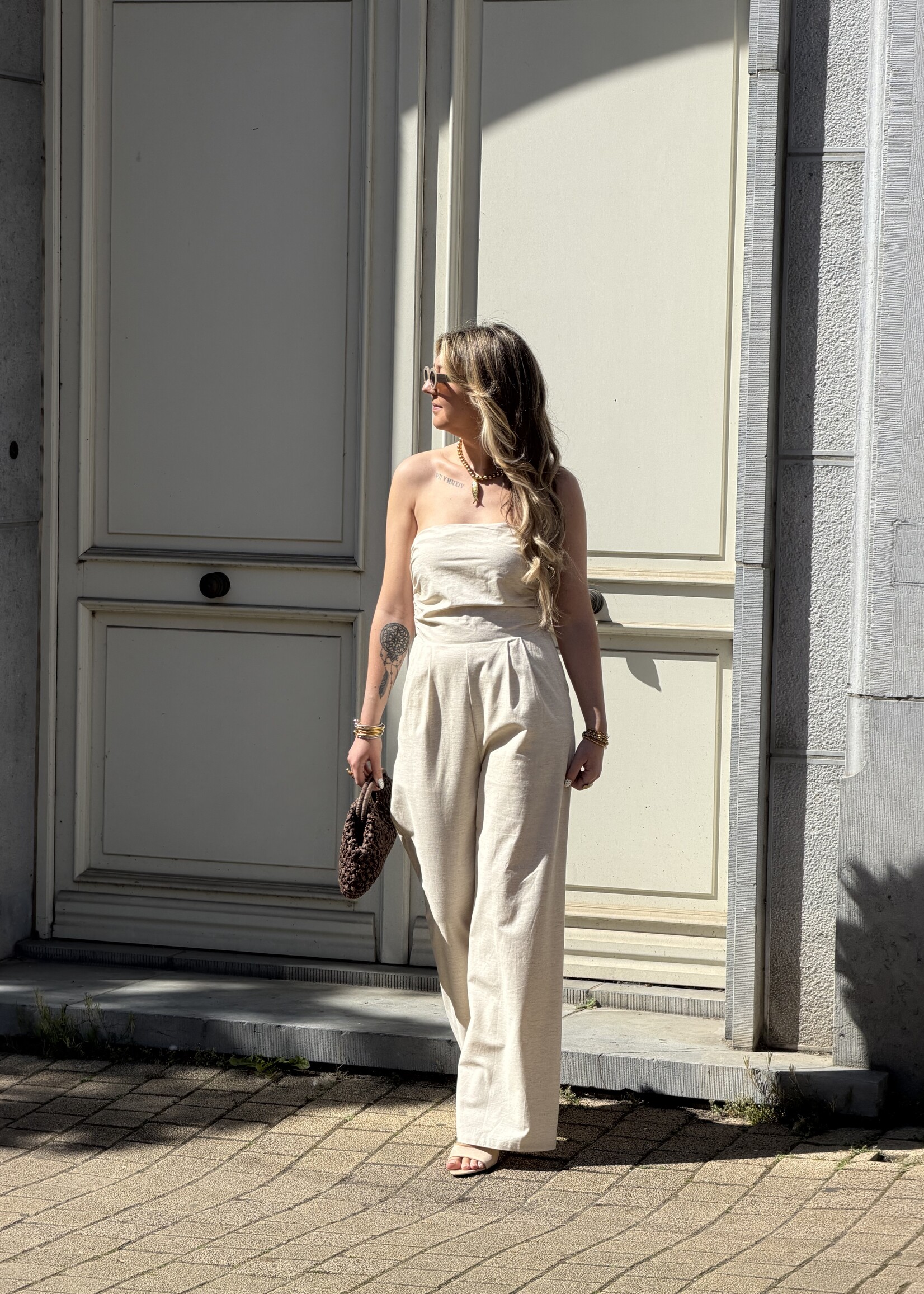 Elsia Linen jumpsuit - Beige