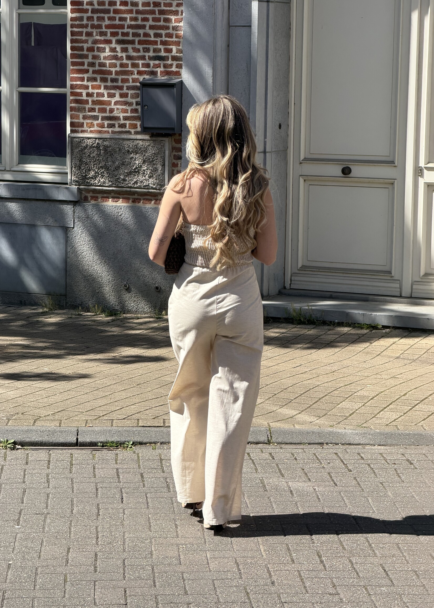 Elsia Linen jumpsuit - Beige