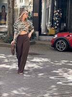 Sam wide leg trousers - Brown