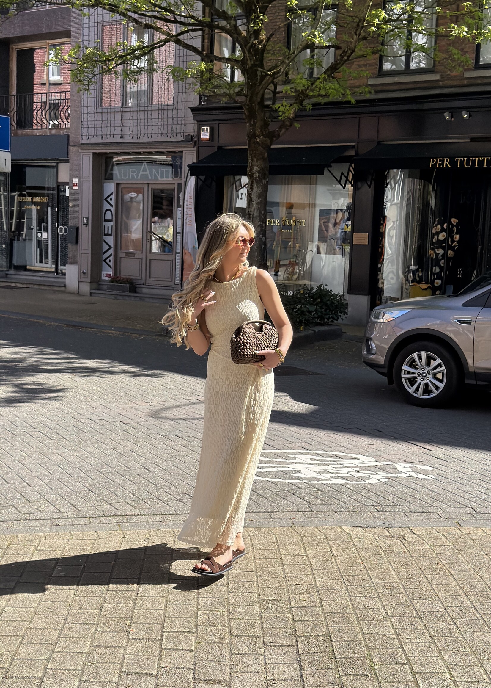 Ciara lace dress - Cream