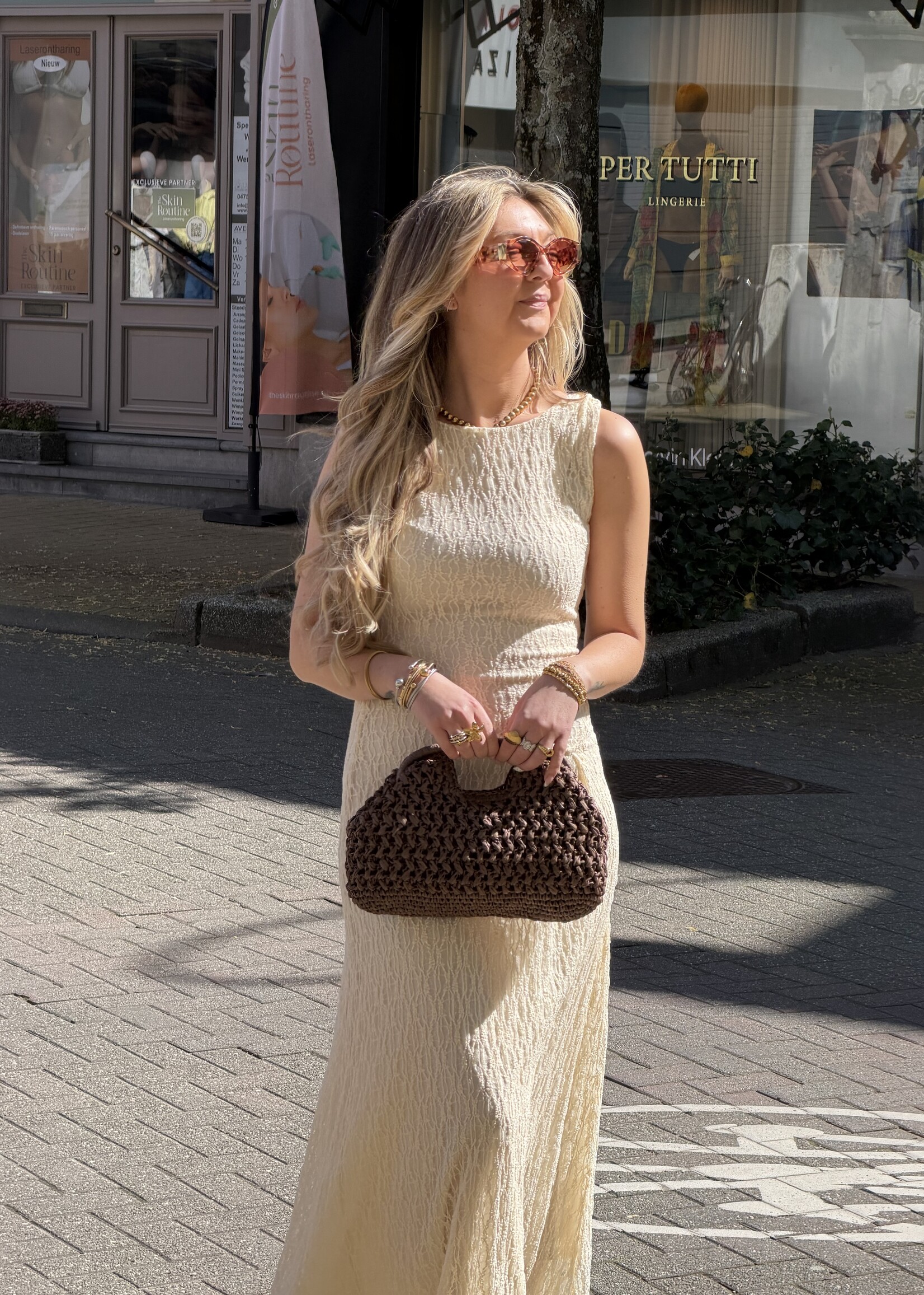Ciara lace dress - Cream