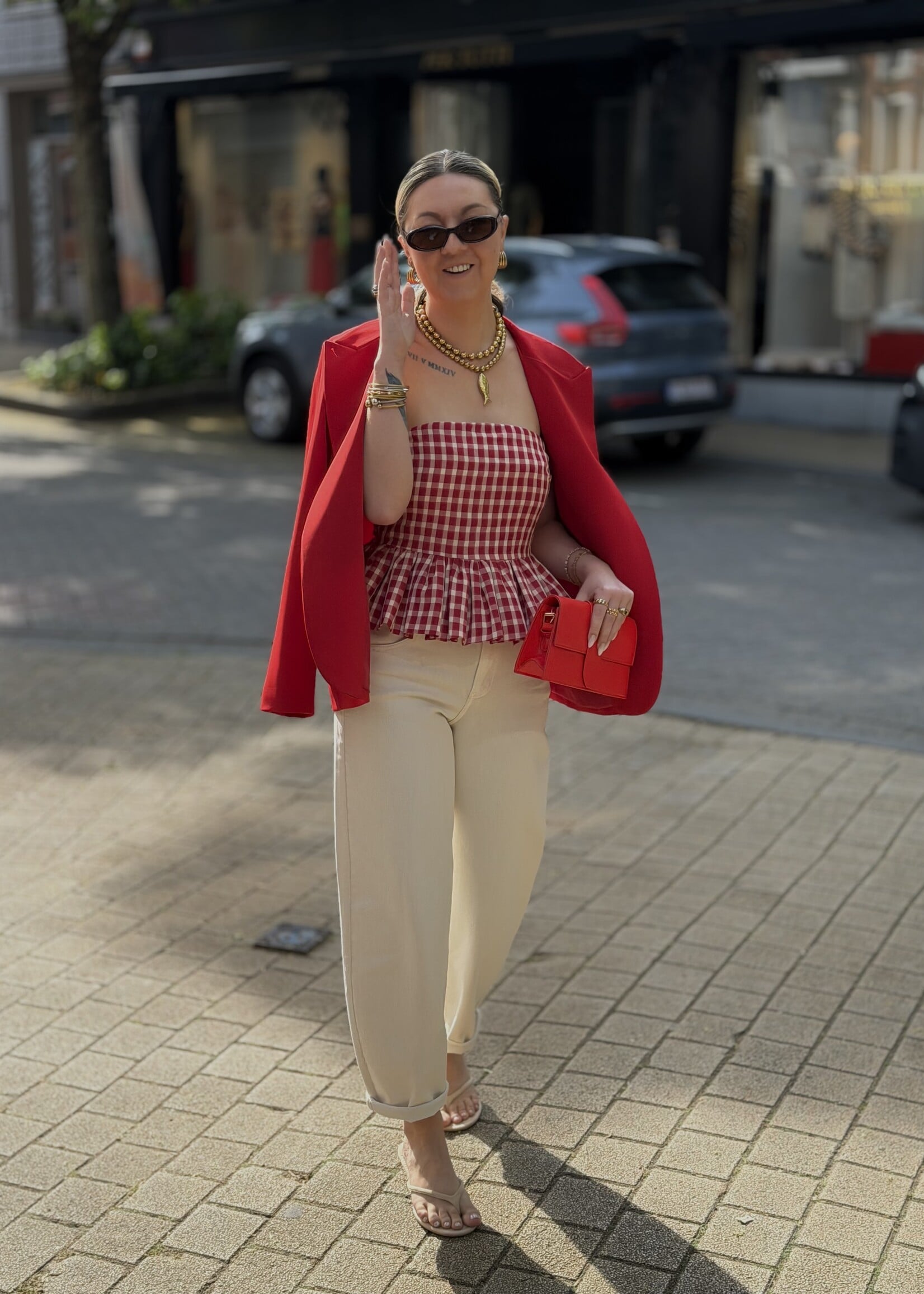 Esmea Barrel jeans - Beige