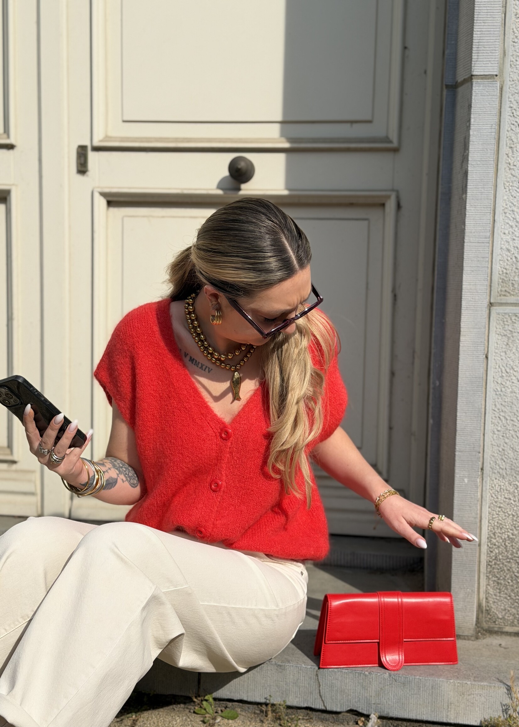 Bonita Feliz Knit - Red TU