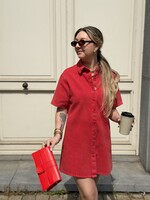 Julia denim jurk - Red