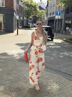Rossa flower trousers - White/Red