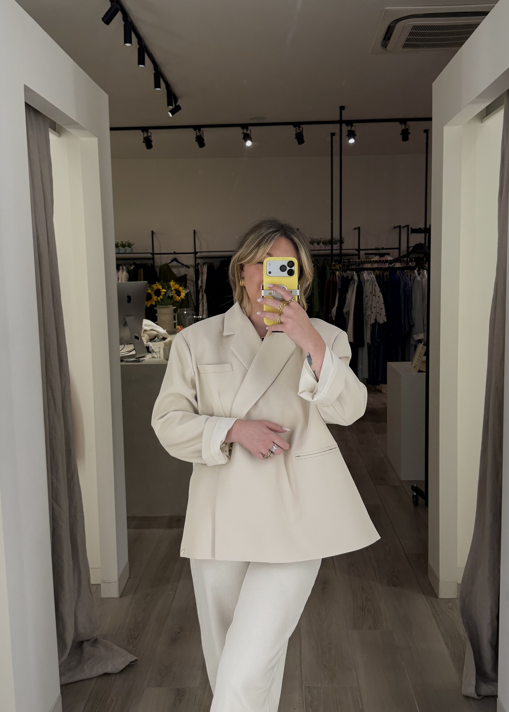Yasmin oversized blazer - Beige TU