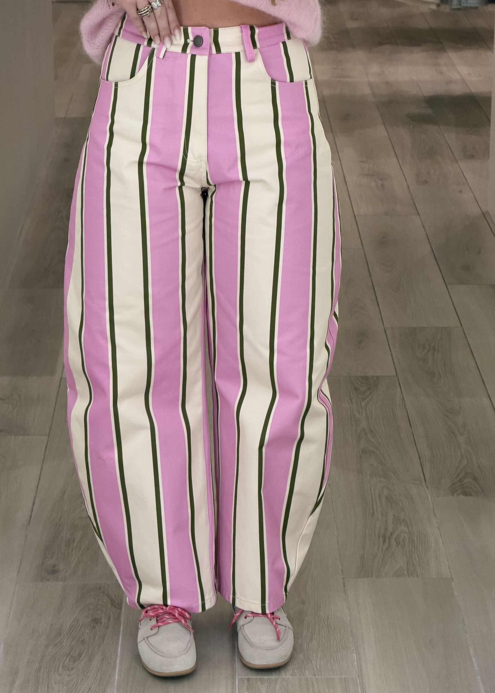 Sophia stripe trousers - Pink