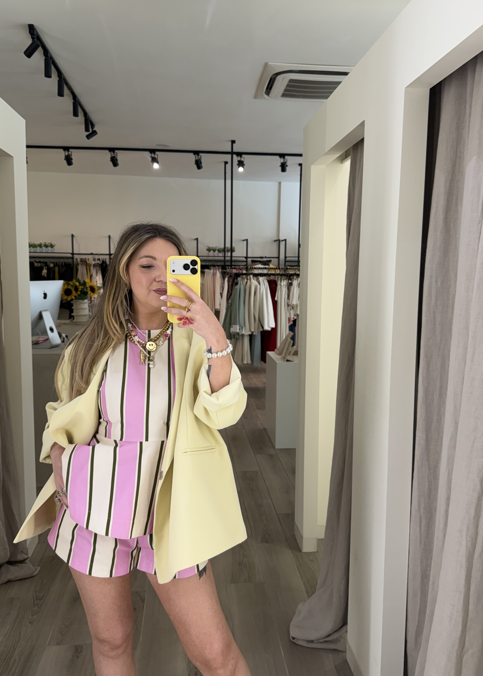 Sophia stripe top - Pink