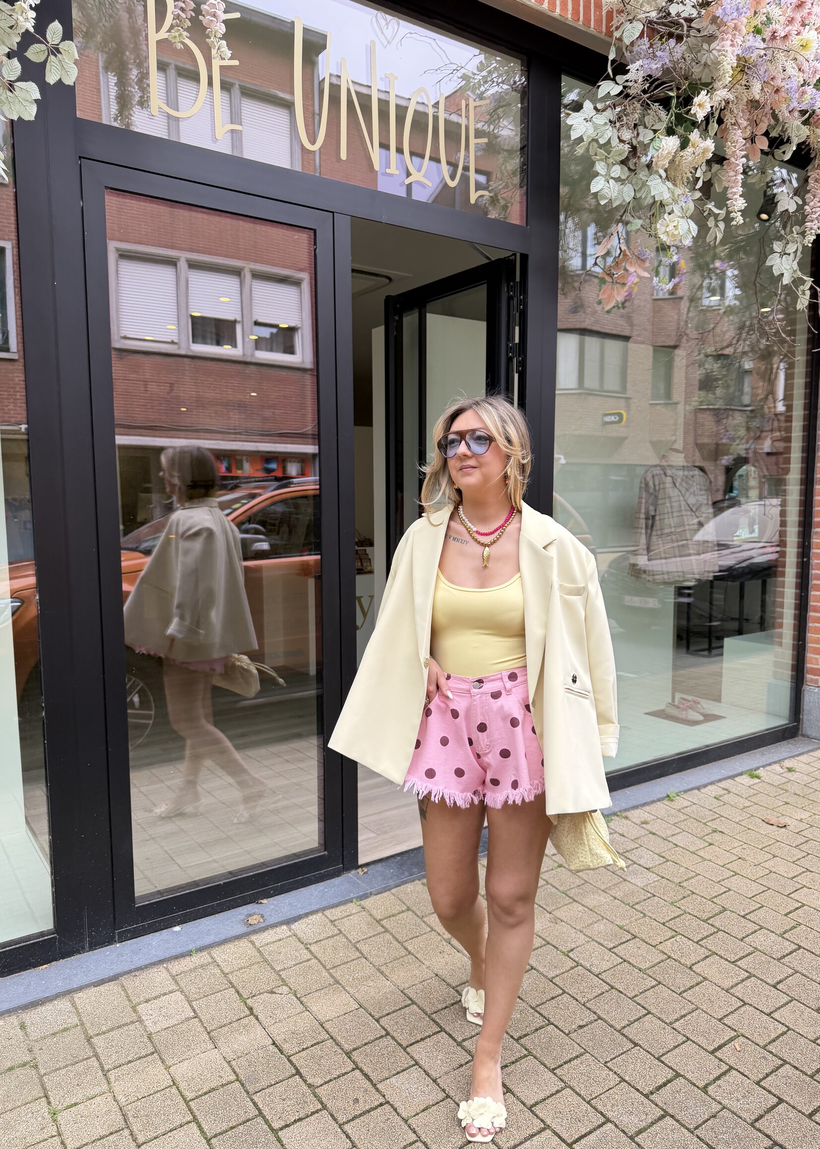 Maeve polka dot short - Pink