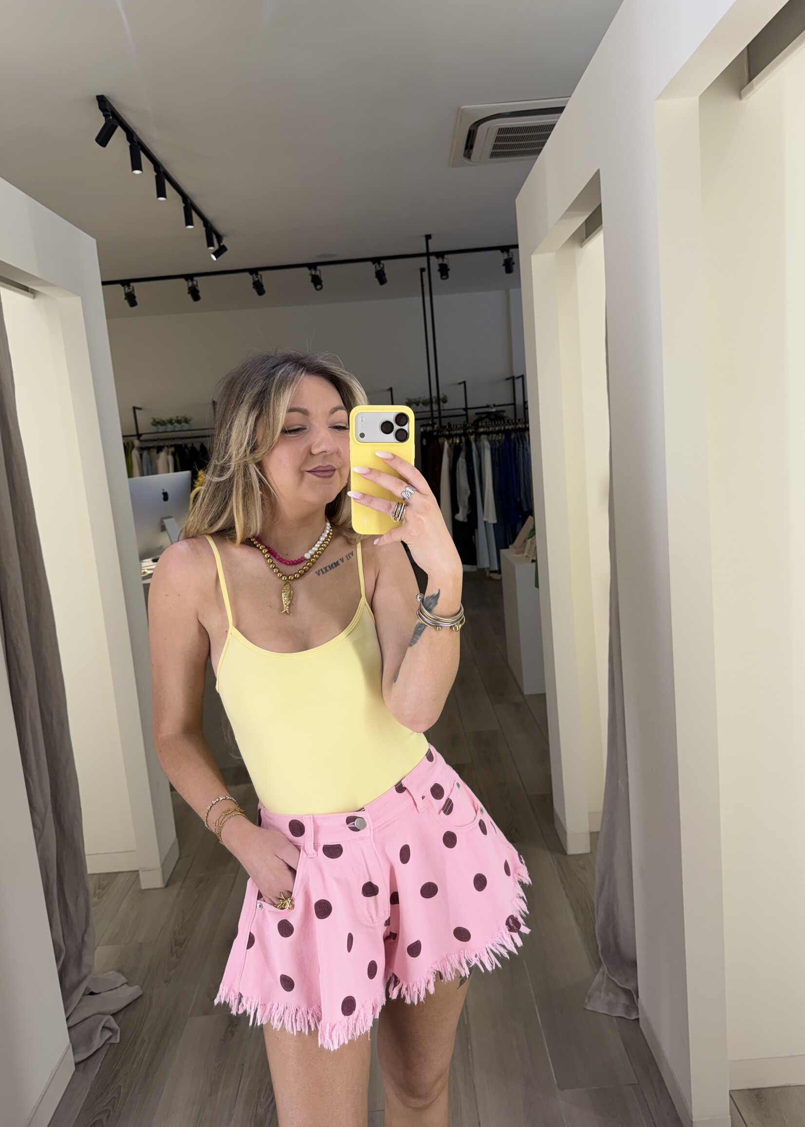 Maeve polka dot short - Pink