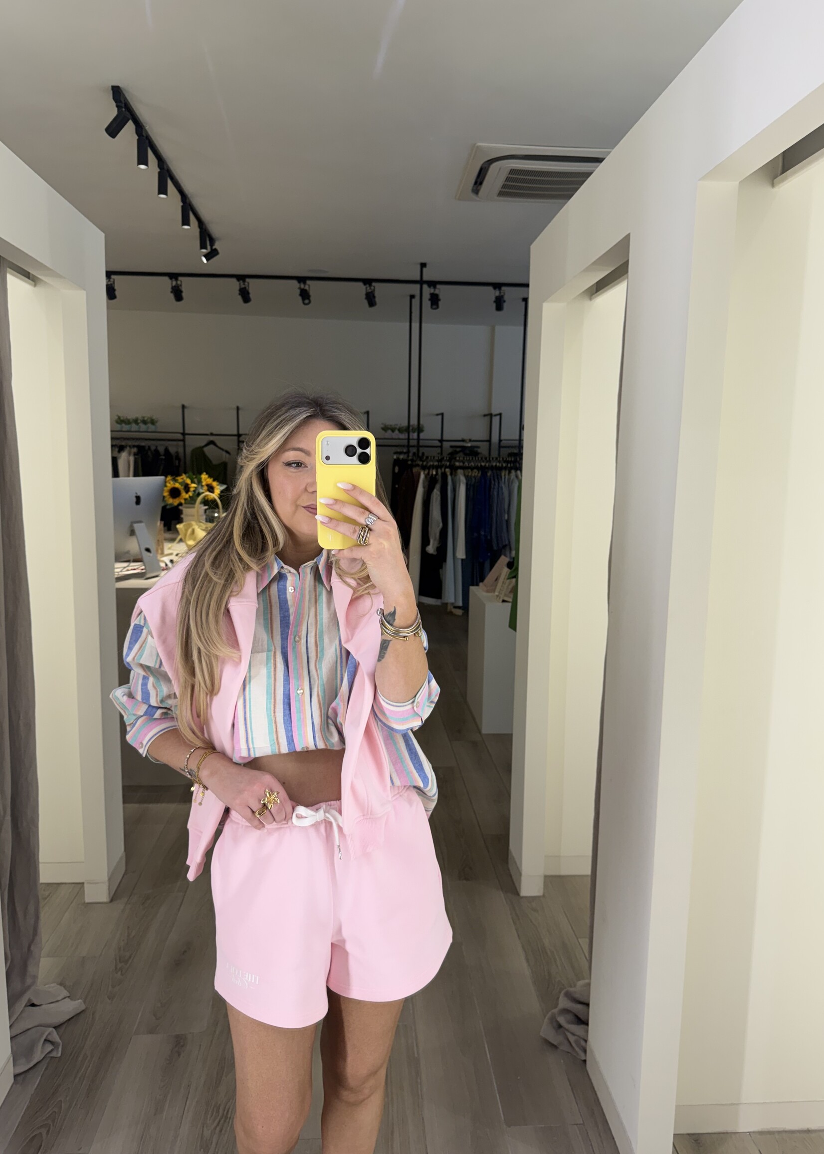 Zaya oversized blouse met strepen - Multikleur