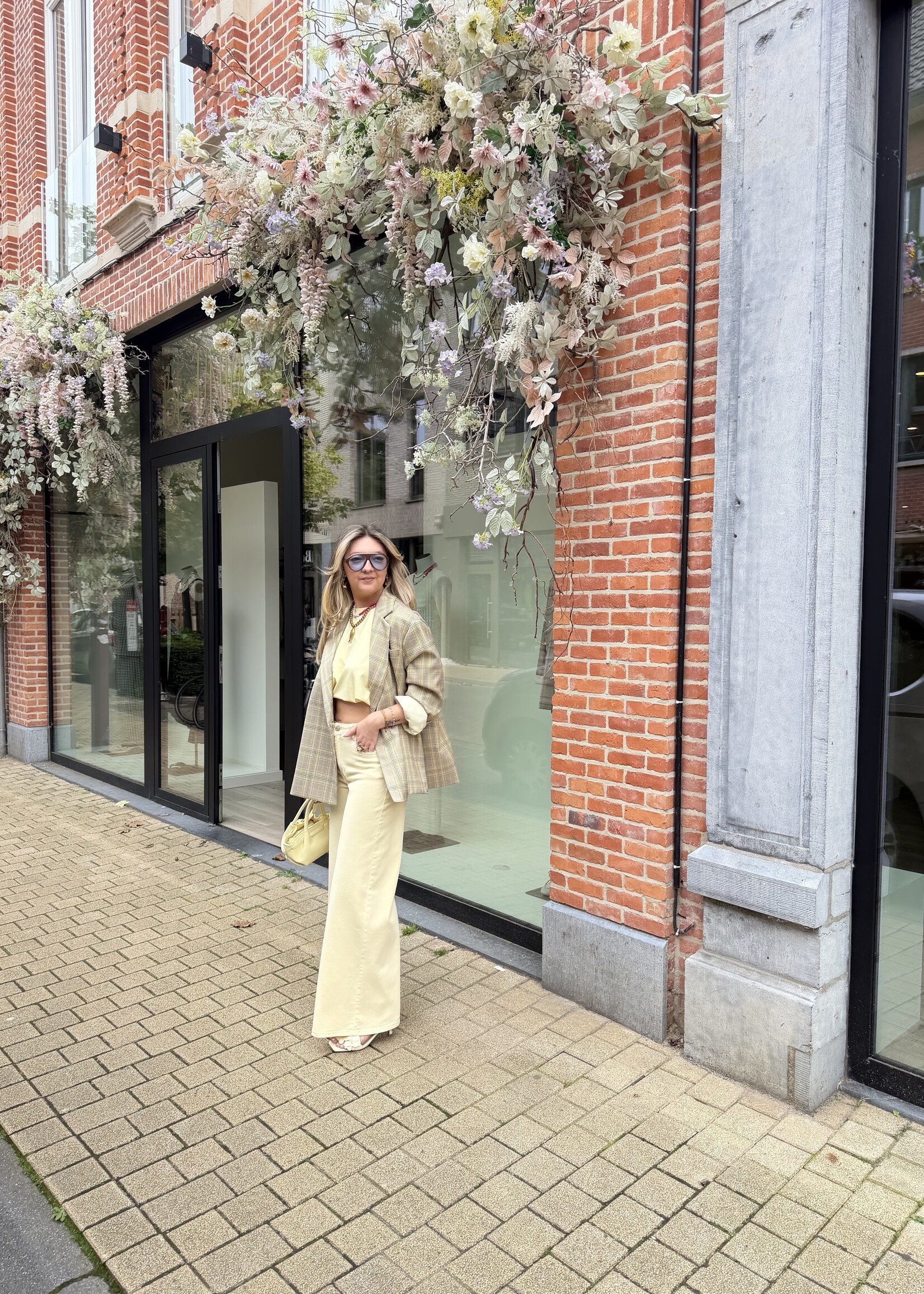 Piena wide leg jeans - Yellow