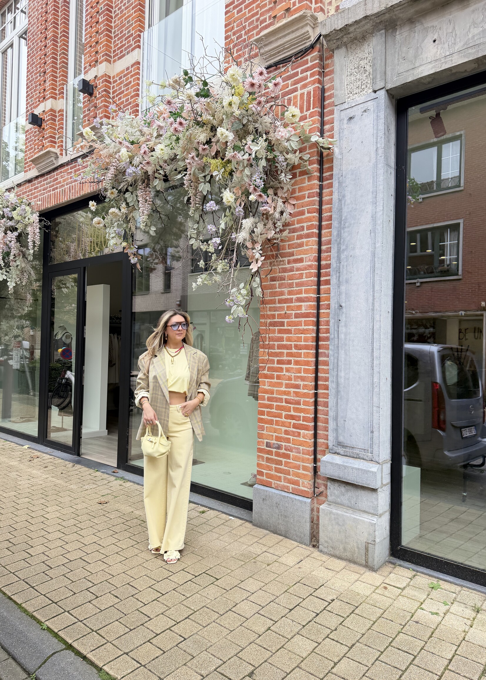 Piena wide leg jeans - Yellow