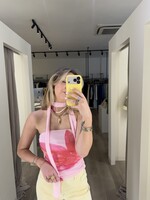 Orchid mesh  top - Pink