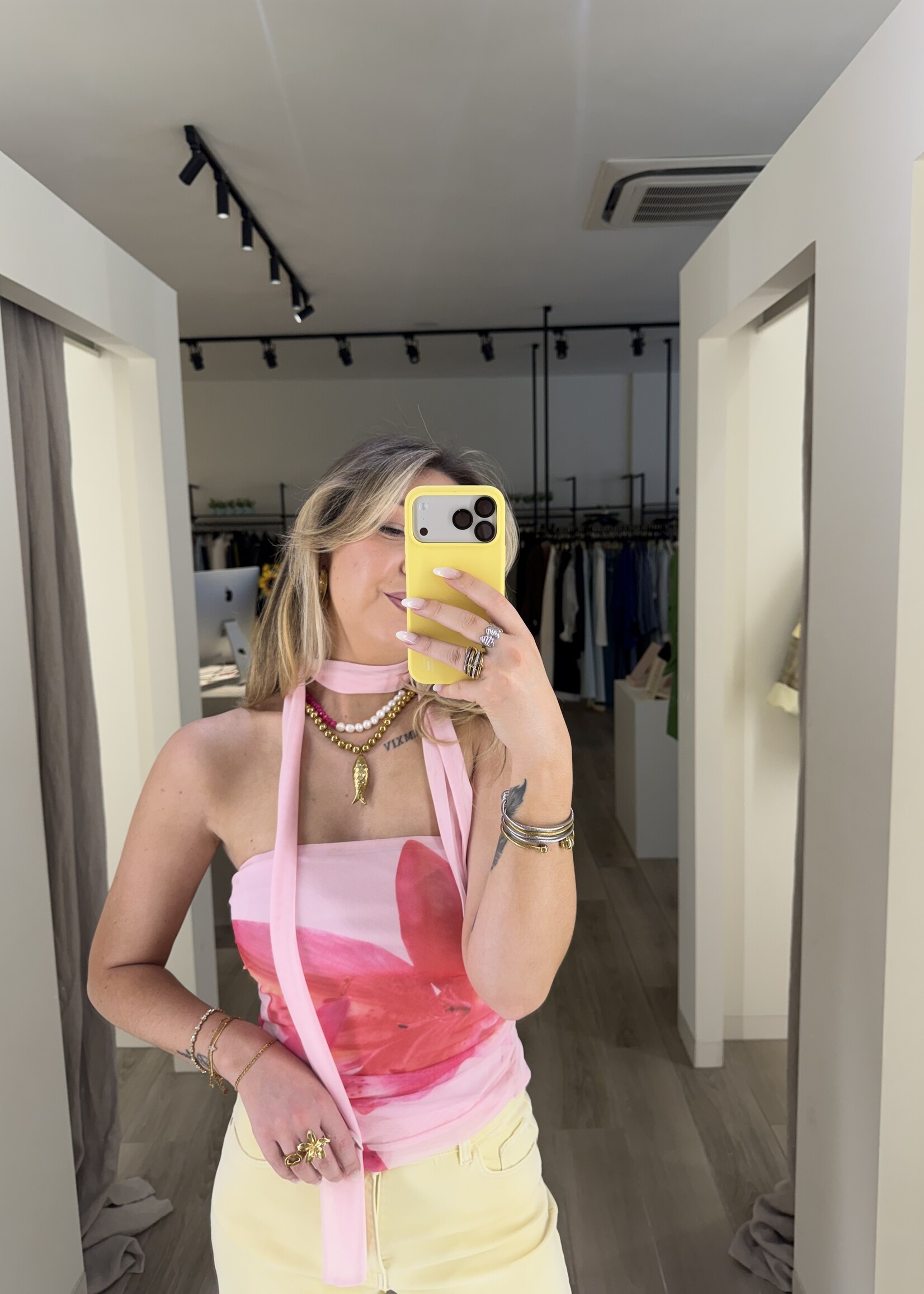 Orchid mesh  top - Pink