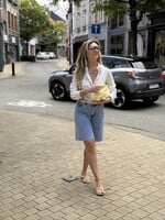 Denim jort  - Light blue