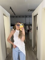 Flora flower top - White