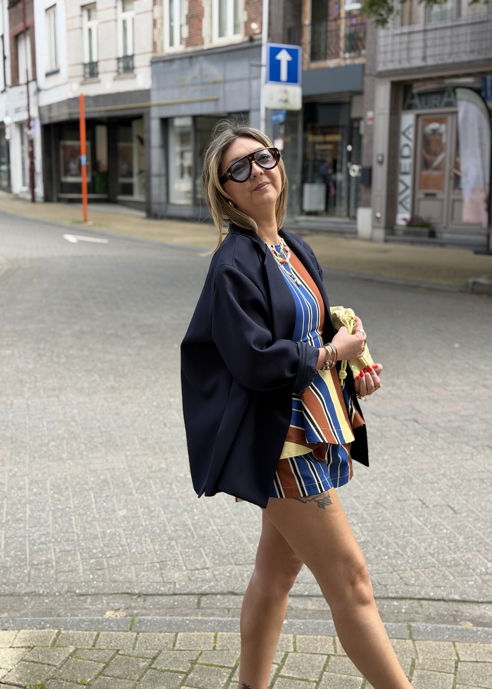 Yasmin oversized blazer - Dark blue TU