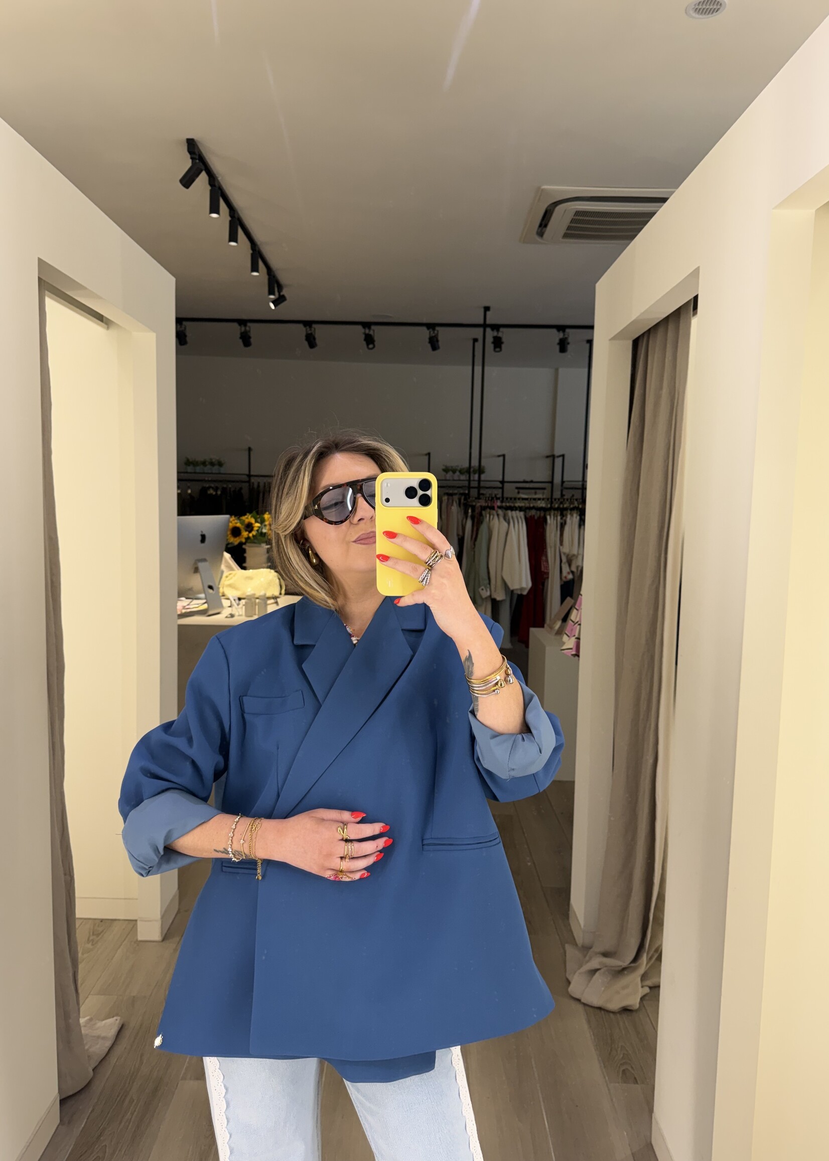 Yasmin oversized blazer - Denim blue TU