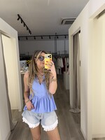 Zia stripe top - Light blue