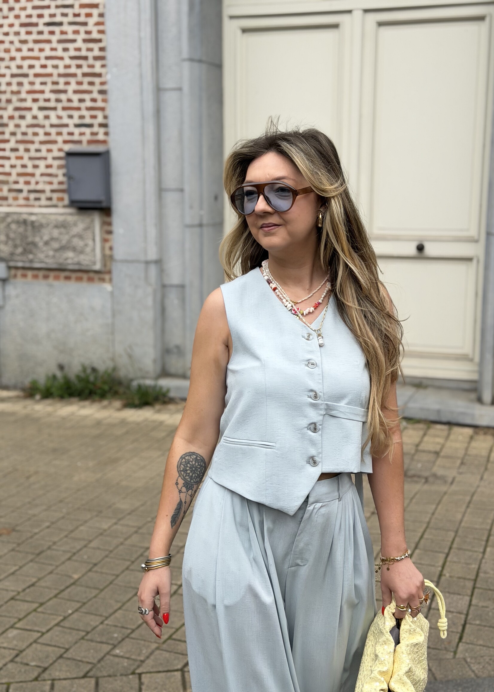 Azara gilet - Light blue