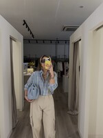 Magalie signature shirt  - Light blue / Yellow TU