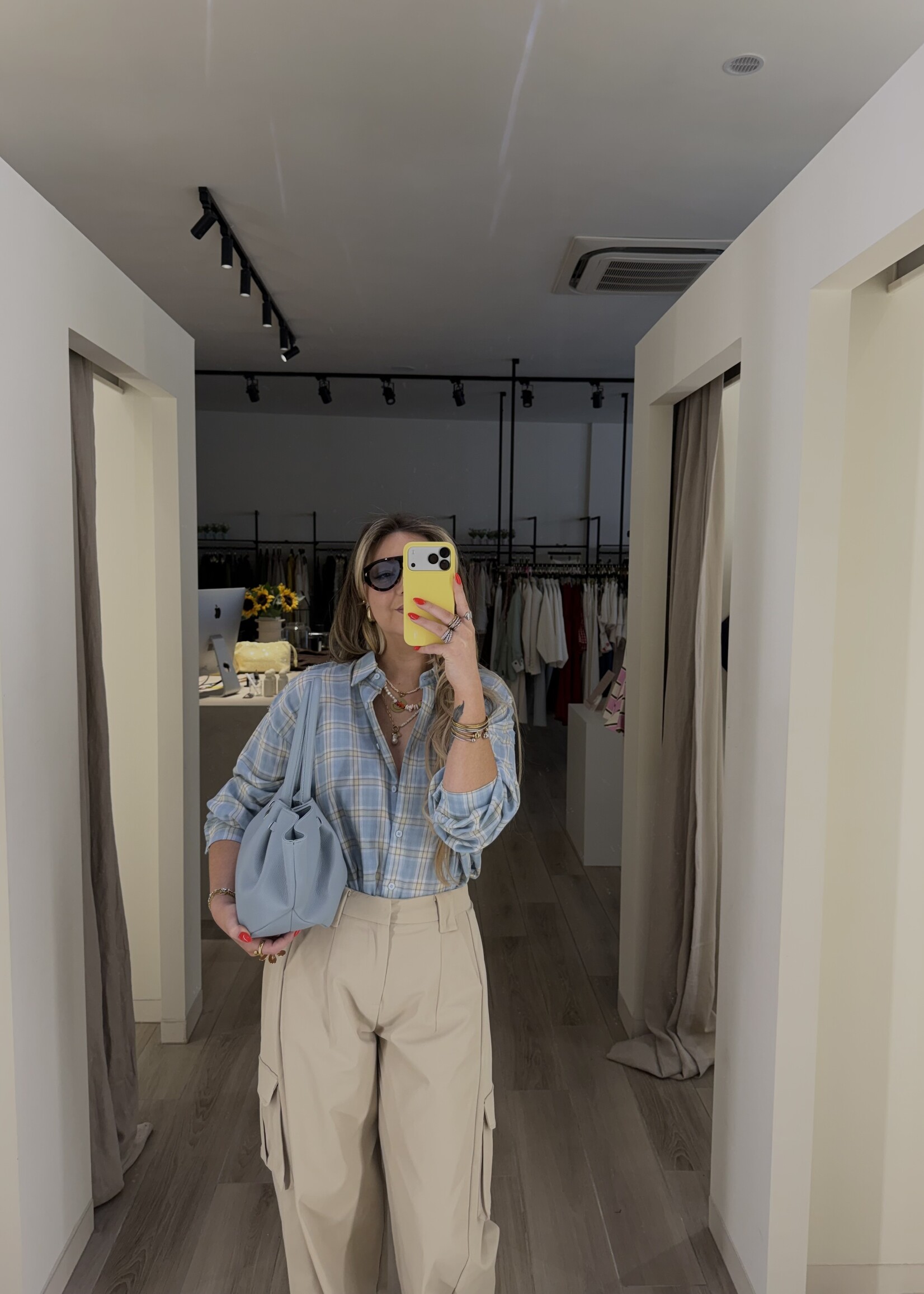 Magalie signature shirt  - Light blue / Yellow TU