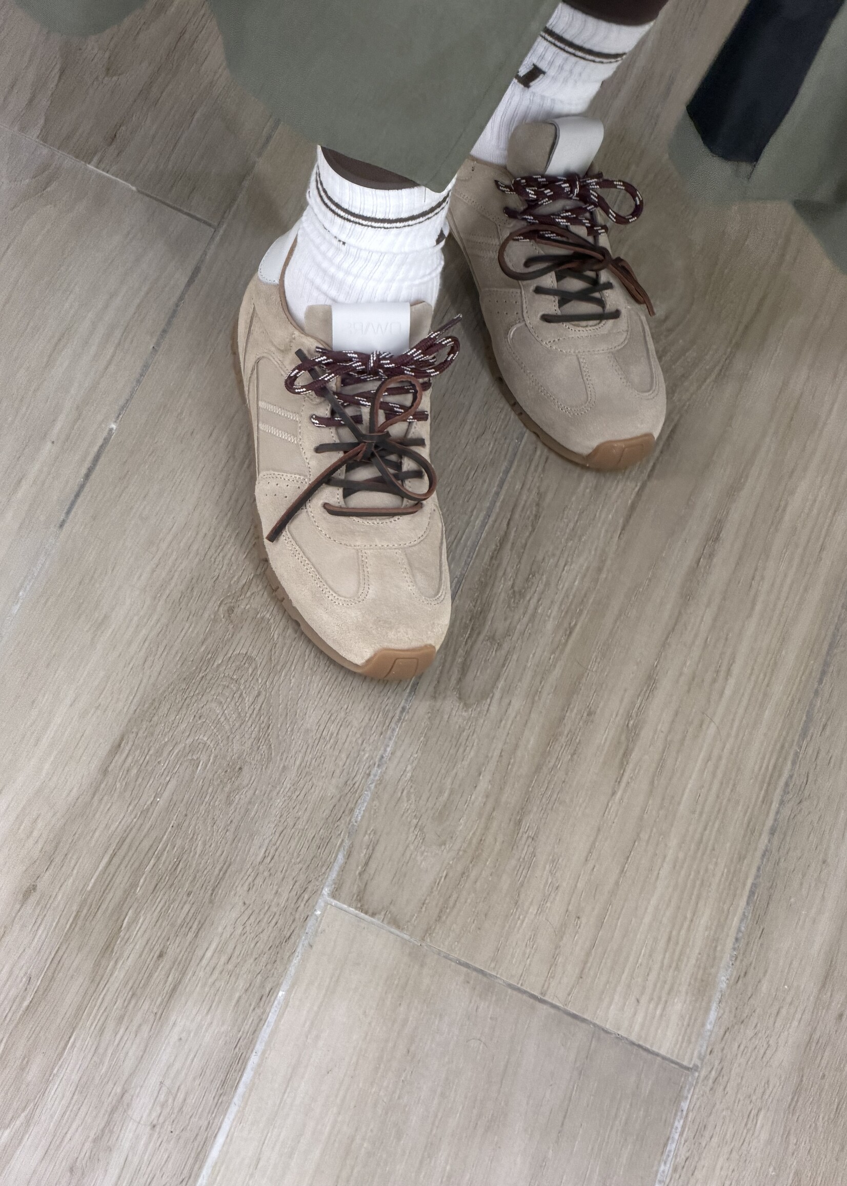 Bay sneaker - Beige/Bordaux