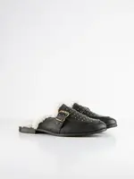 JASPER studs fur - Instappers | Black / Off white