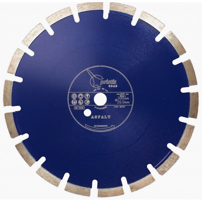 Pristis Diamantzaag-300/20,0mm Pristis ZOAB BV/PS Asfalt laser gelast