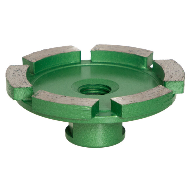 Pristis Diamant komschijf-070/M14 Pristis komschijf 1 rij segmenten metallic groen