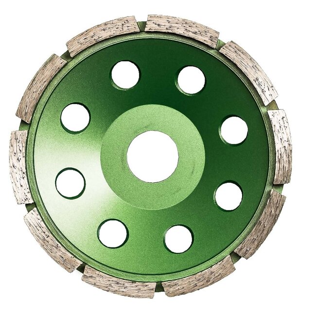 Pristis Diamant komschijf - 125/22,2mm Pristis komschijf 1 rij segm. metallic groen (10)